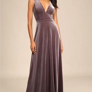 Lulu's Dusty Purple Maxi Dress